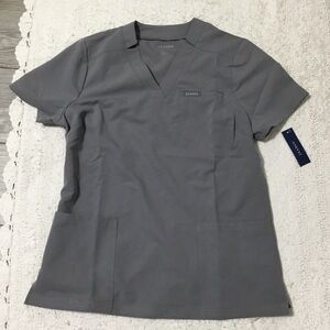 NWT Jaanuu 3 Pocket Gray Scrub Top
